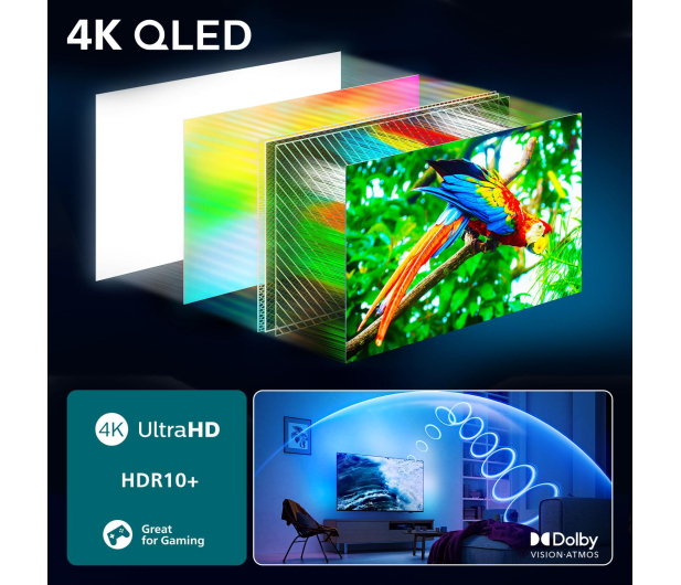 PHILIPS 75" 75PUS9010 4K 144 Hz Ultra HD, Ambilight, Pixel Precise Ultra HD, HDR10+ - 1335620 - zdjęcie 6